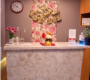 Spa reception area at Crystal Spa in Tualatin